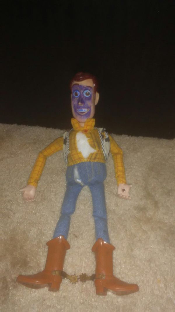 TOY STORY TALKING WOODY DOLL DAMAGED & DIRTY NEEDS TLC for Sale in