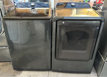 SAMSUNG    WASHER AND GAS DRYER