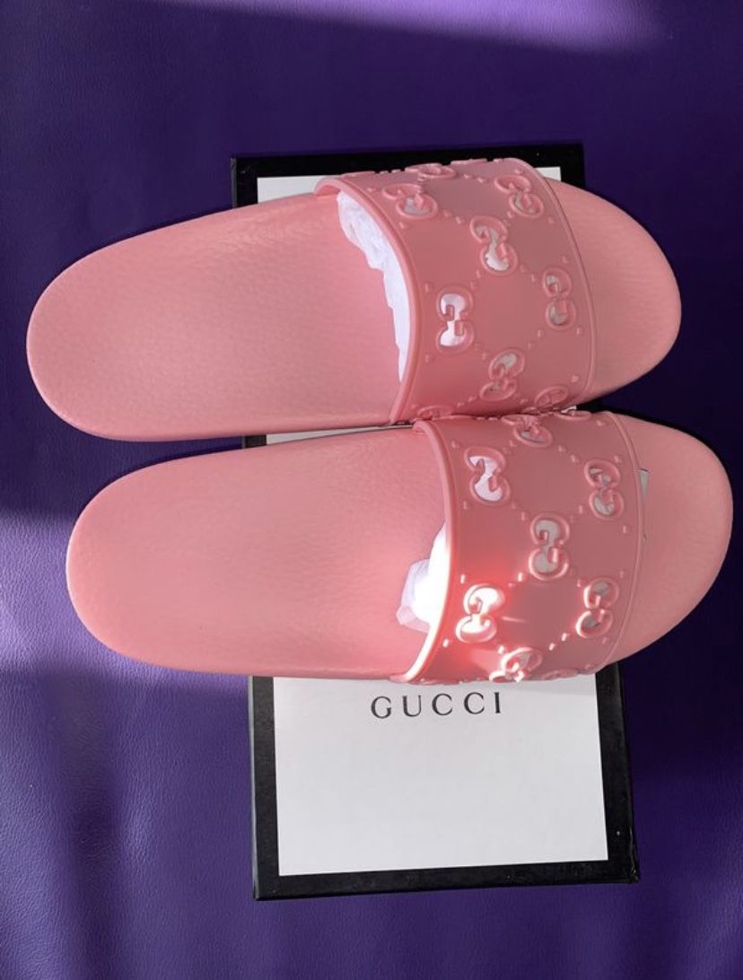 Pink Gucci Slides