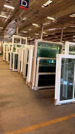 White retrofit windows and doors 36” x 36”