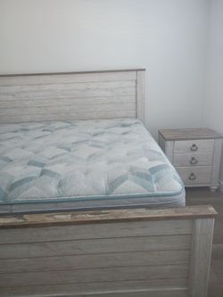 King size bed with Nightstand