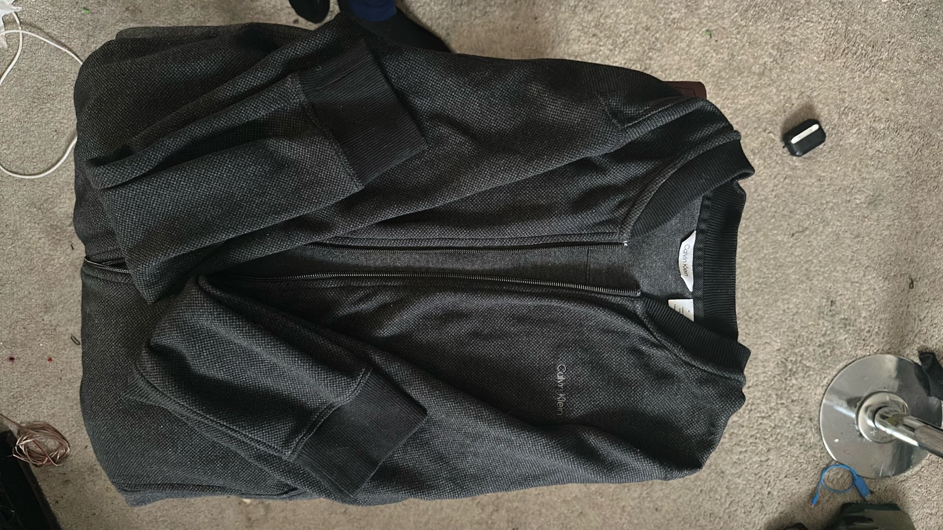 2022 christmas adult grey zip-up jacket