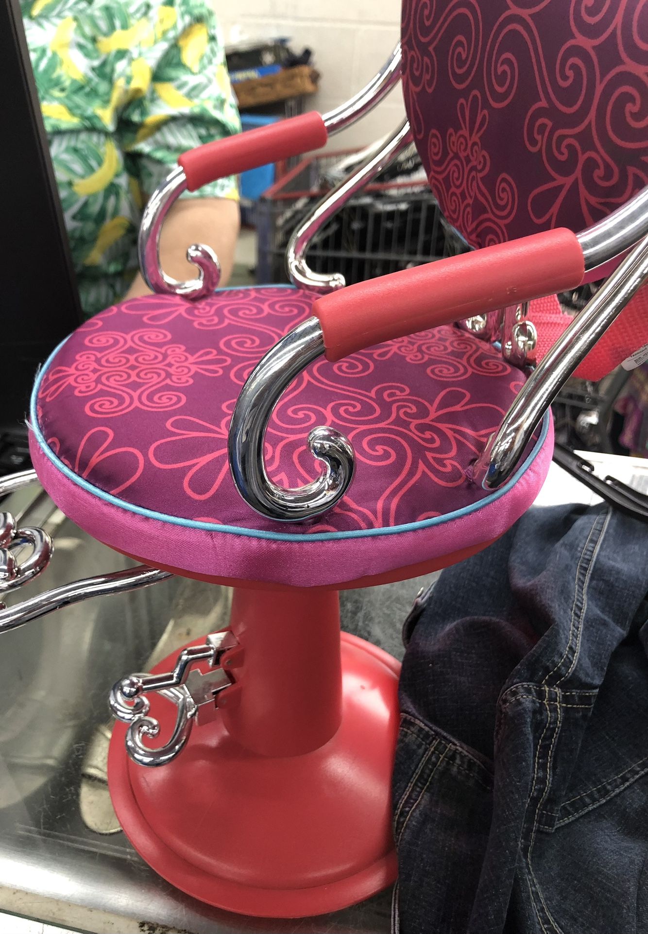 Our Generation Salon Hair Pink Barber Chair Fits 18" American Girl Dolls 