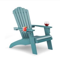 Blue Oversized Adirondack Chair — Weatherproof & Easy Assembly
