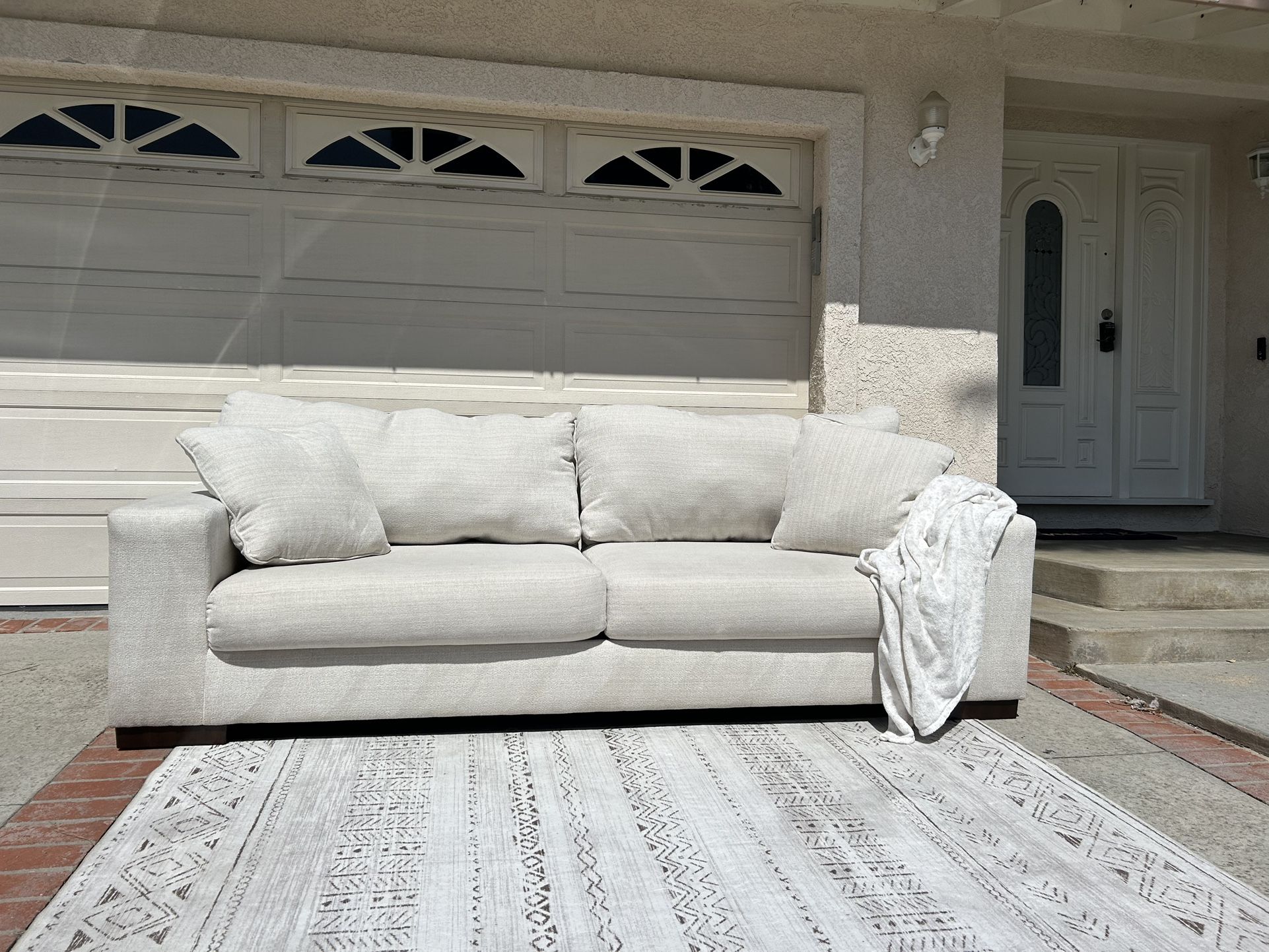 Beige Ashley Couch - FREE DELIVERY