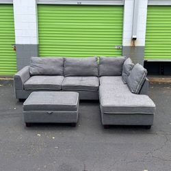 Wayfair Sectional Sofa With Ottoman (Free Delivery)