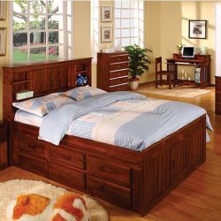 Full size captains bed with 6 drawers