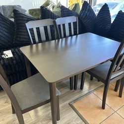 🍽️  5-Piece Dining  Table Set – Gray Only $349  • Financing Available • $0 Down with SNAP!