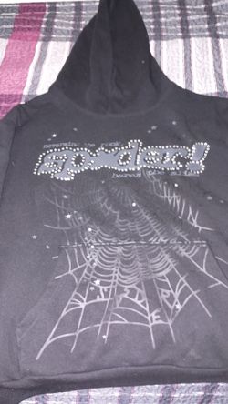 Black Rhinestone Sp5der Hoodie