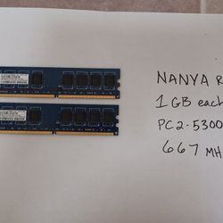 Nanya RAM - Price Includes Both 