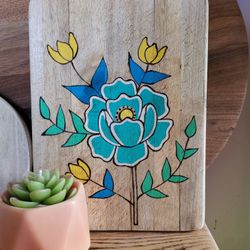 Wood Burned/Painted Cutting Board