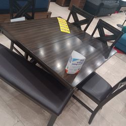 *Summer Sale Event*---Kelly Dining Table Sets W/4 Chairs And Bench---Now $799---Delivery And Easy Financing Available 