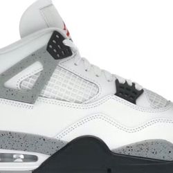 Air Jordan 4 Retro White Cement Mens Size 8.5 New Authentication Guaranteed 