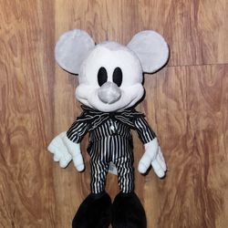 Mickey Mouse Jack Skellington 10” Plush Disney Parks Nightmare Before Christmas