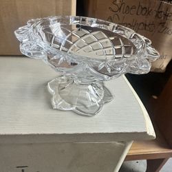 Poland Made Solid Crystal Serving Or Candy Dish