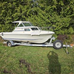 19' Glasply and Trailer