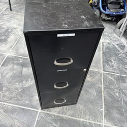 Small 3 Drawer Filing Cabinet – Black