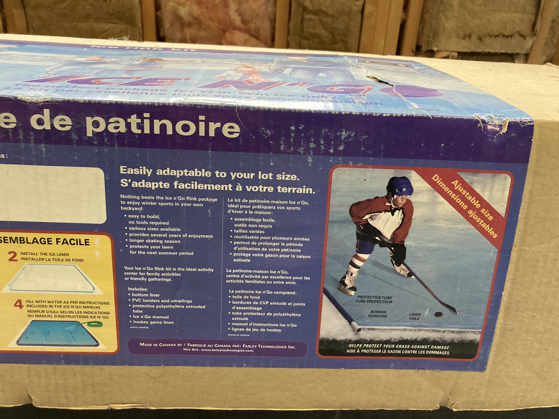 Ice N’ Go Outdoors Ice Rink Kit 15’ x 22’ *Missing Liner*