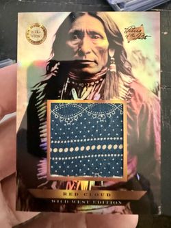 2025 Pieces of the Past Wild West Red Cloud Jumbo Patterned Cloth Relic #750