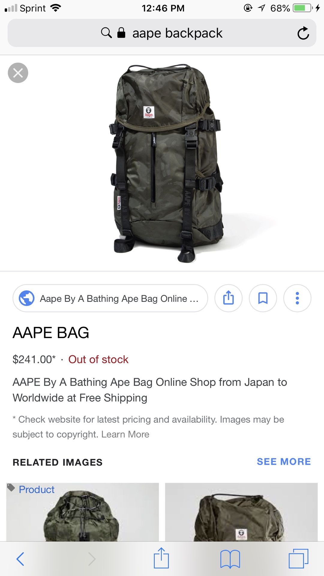 Bape Backpack for Sale in Auburn, WA - OfferUp