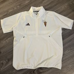 Adidas ASU Quarterzip Short Sleeve Windbreaker 