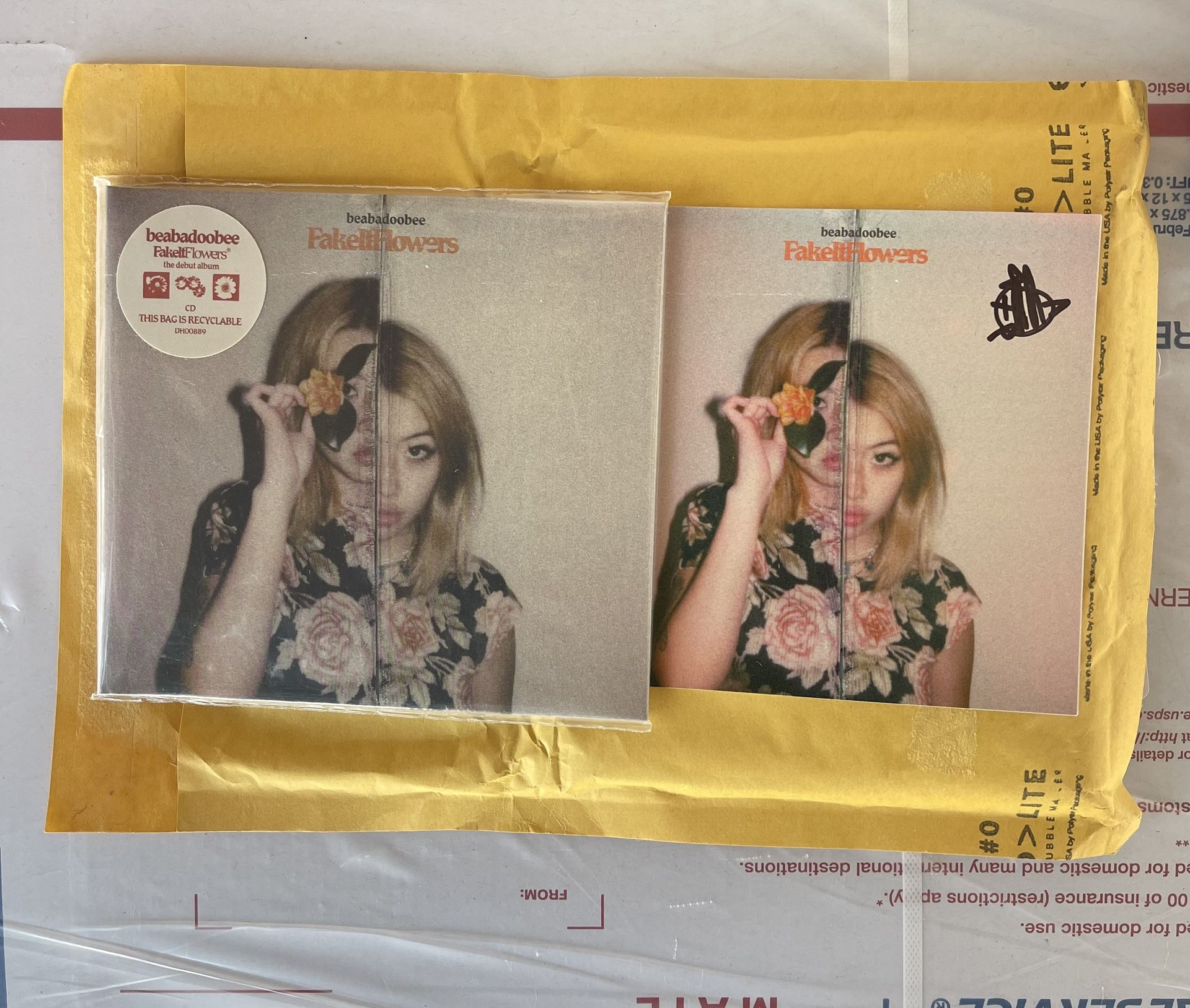 Beabadoobee Fake It Flowers CD Signed Insert