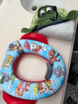 Free toddler potty training seat and towel