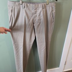 boss hugo boss Formal trousers in micro-patterned stretch fabric mens 36R/L sz