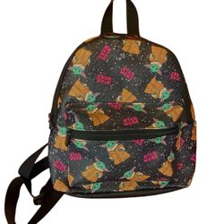 NEW Disney Star Wars Child YODA Mini Backpack Mandalorian 11” Hi X 9.5” Wide 