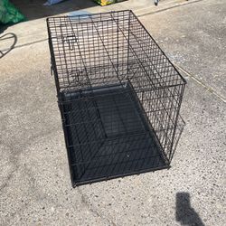 Folding Wire Dog Crate with Divider Panel $40