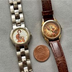 VINTAGE DISNEY WINNIE THE POOH TIGGER WATCH SII JAPAN MOVT DAINTY GOLD/SILVER