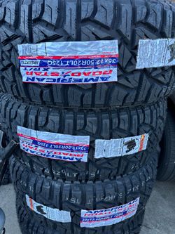 Vendo set de llantas nuevas 35x12.50r20 American R/T