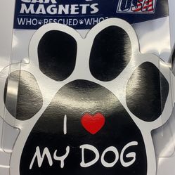 I ❤️my Dog Magnet. Great Stocking Stuffer. Office Gift 