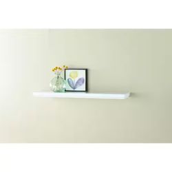 36 in. L x 7.75 in. W Slim Floating White Shelf
