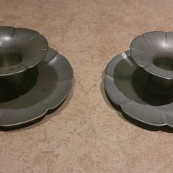 Pewter Candle Holders 
