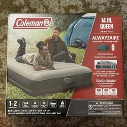 Coleman 90534E AlwayzAire Tough Guard Air Mattress Queen 14" with Rechargeable