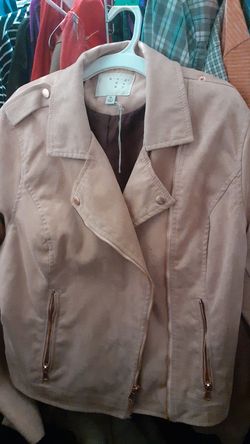 Beige suede jacket