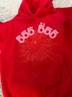 Sp5der "Angel 555" Red Hoodie