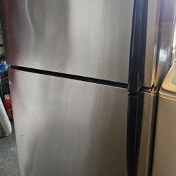 STAINLESS STEEL STUDIO TOP FREEZER REFRIGERATOR....$ 200