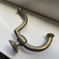 Unlacquered brass hook