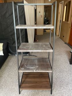 59" Tall Modern Industrial 4-Tier Bookshelf / Storage Rack / Shelving Unit - Like New!