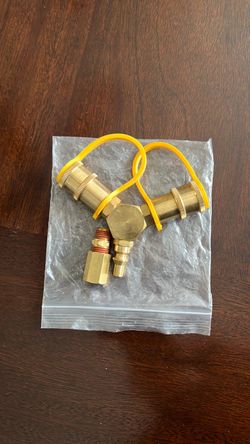 1PCS 3/8'' Y Splitter Natural Gas Propane Quick Connect Splitter