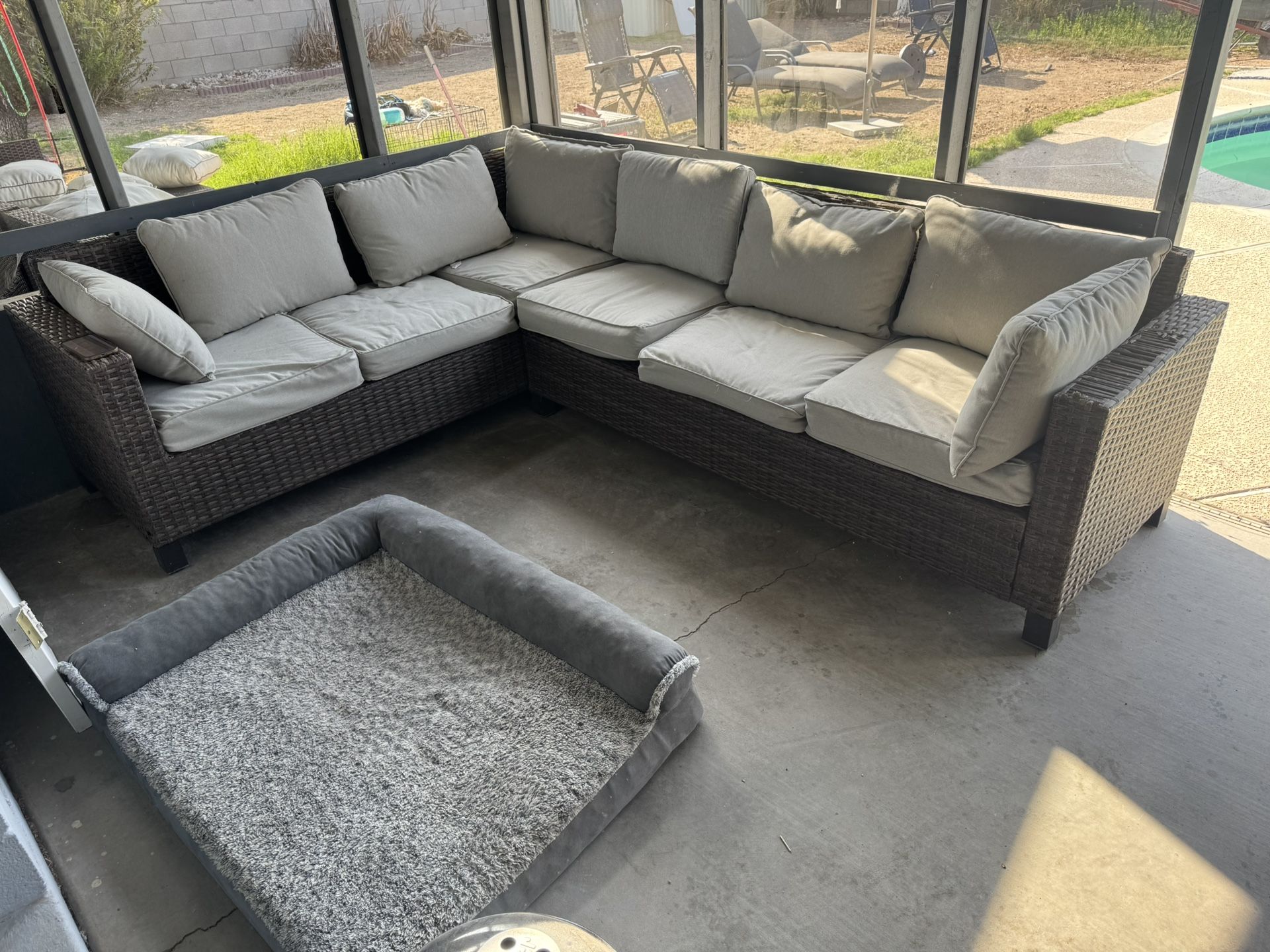 Wicker Outside Sectional Sofa Patio