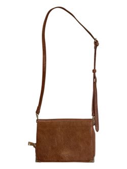 Urban Expressions Vegan Leather Crossbody Wallet Purse – Cognac Brown (NWOT)