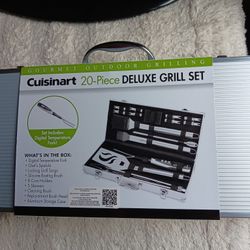New 20 pcs Deluxe BBQ Grill Set in Aluminum  Case