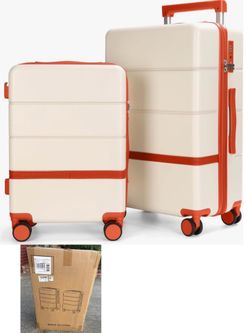 Brand New in Box 2 Piece Luggages Suitcase set with wheels,20” and 24”Hardshell Waterproof