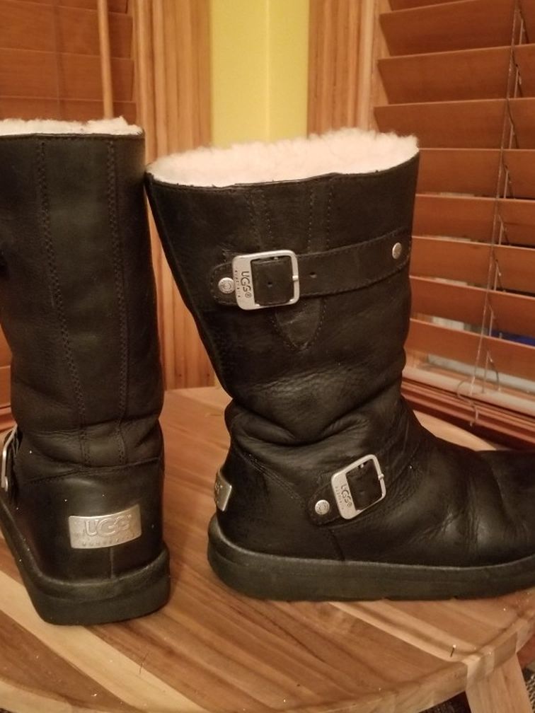 Limited Edition black leather UGGS