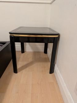 2 Black and Gold end tables