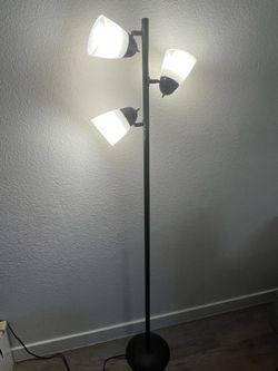 Floor lamp with two extra bulbs
