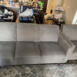 Couch + Love Seat; Grey